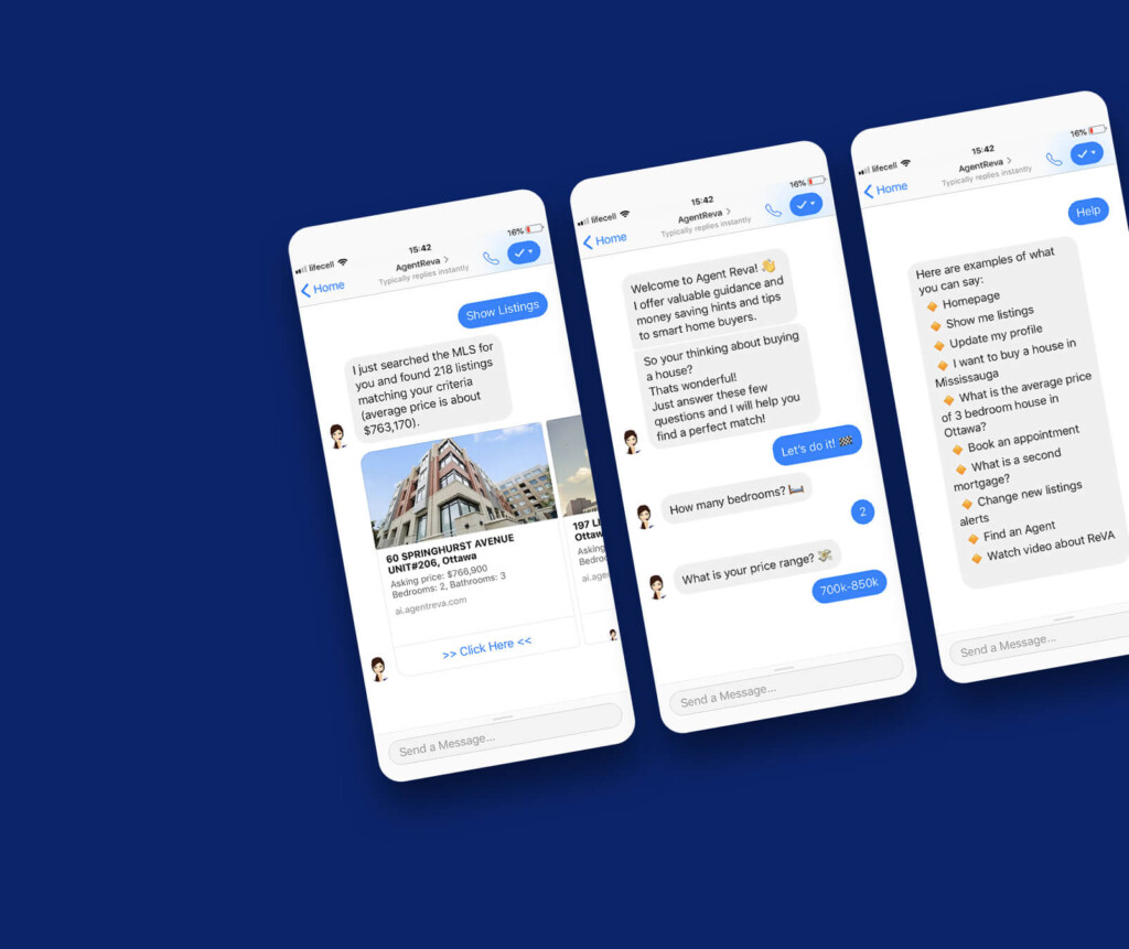Canadian Real Estate Chatbot developed by Ronins