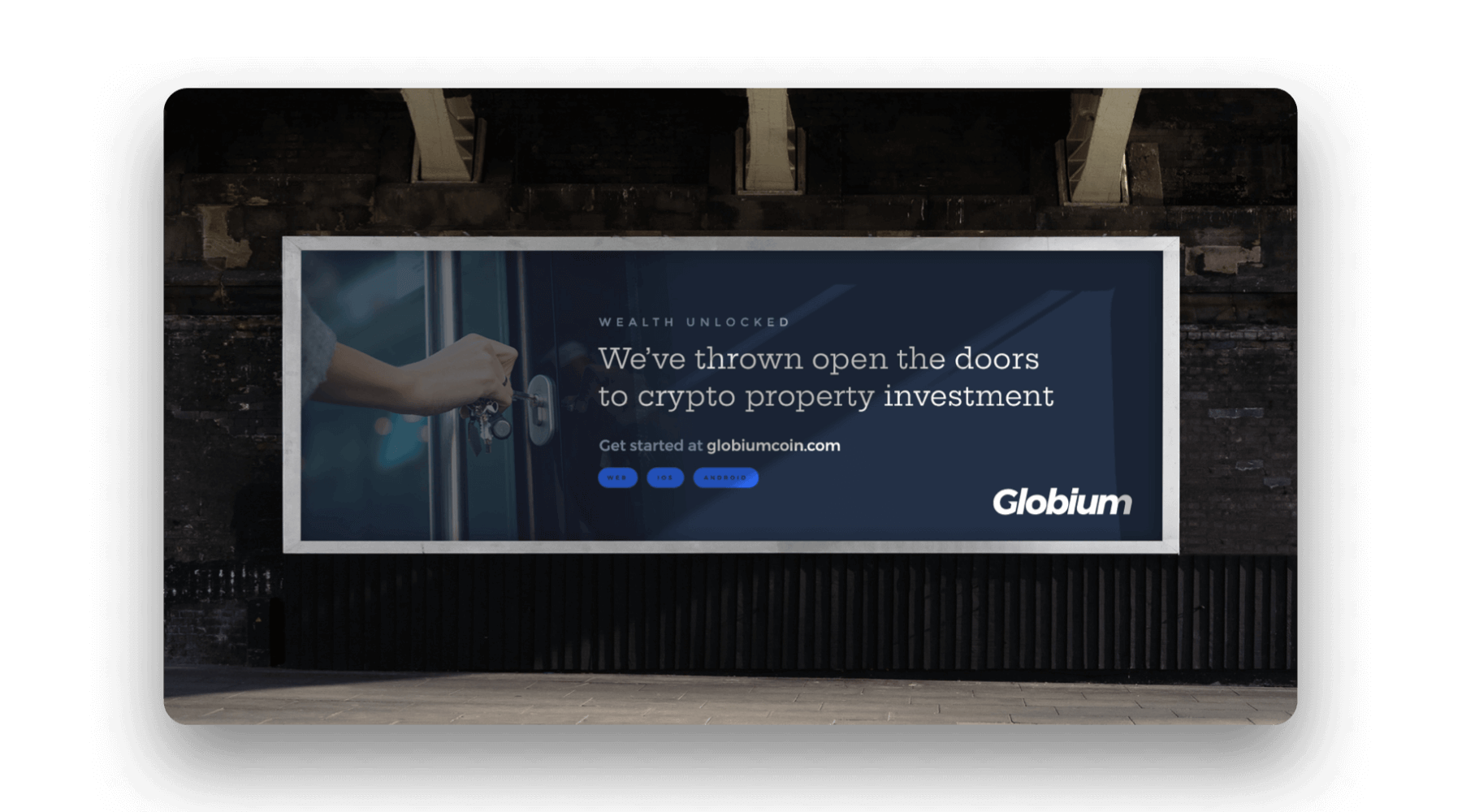 ad concept for Globium by branding agency Ronins