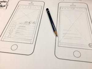 native vs cross platform mobile app wireframe sketch