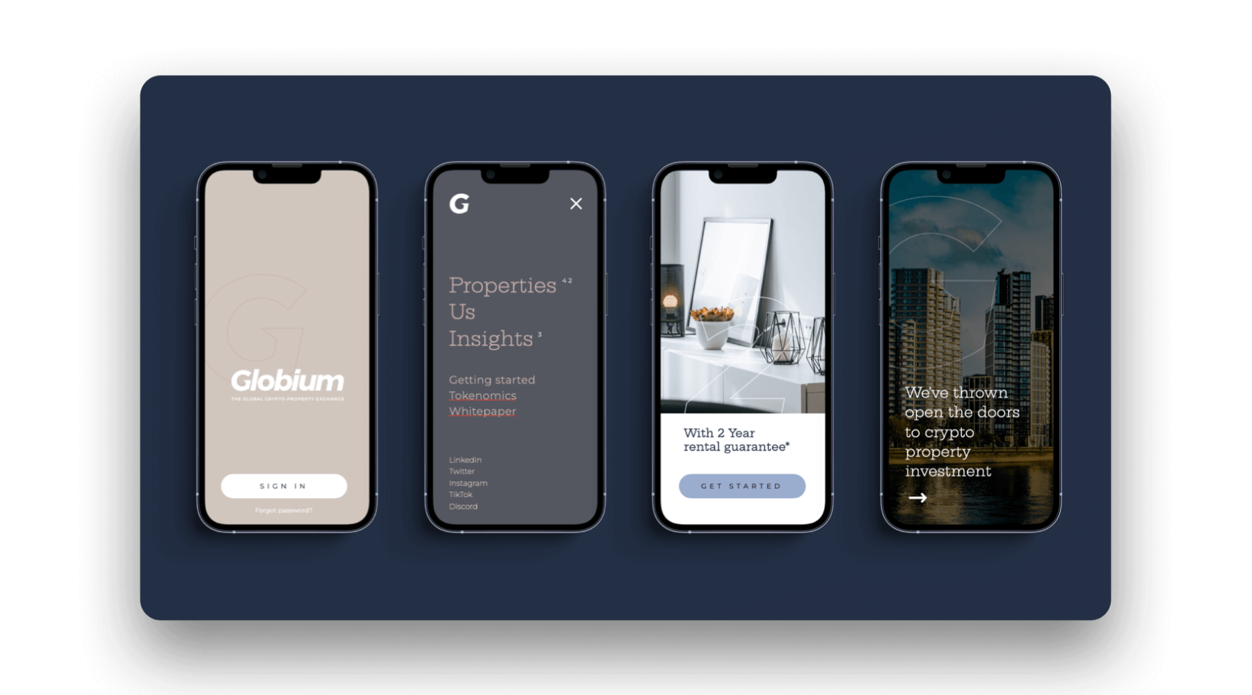 property developer branding concepts of mobile web design