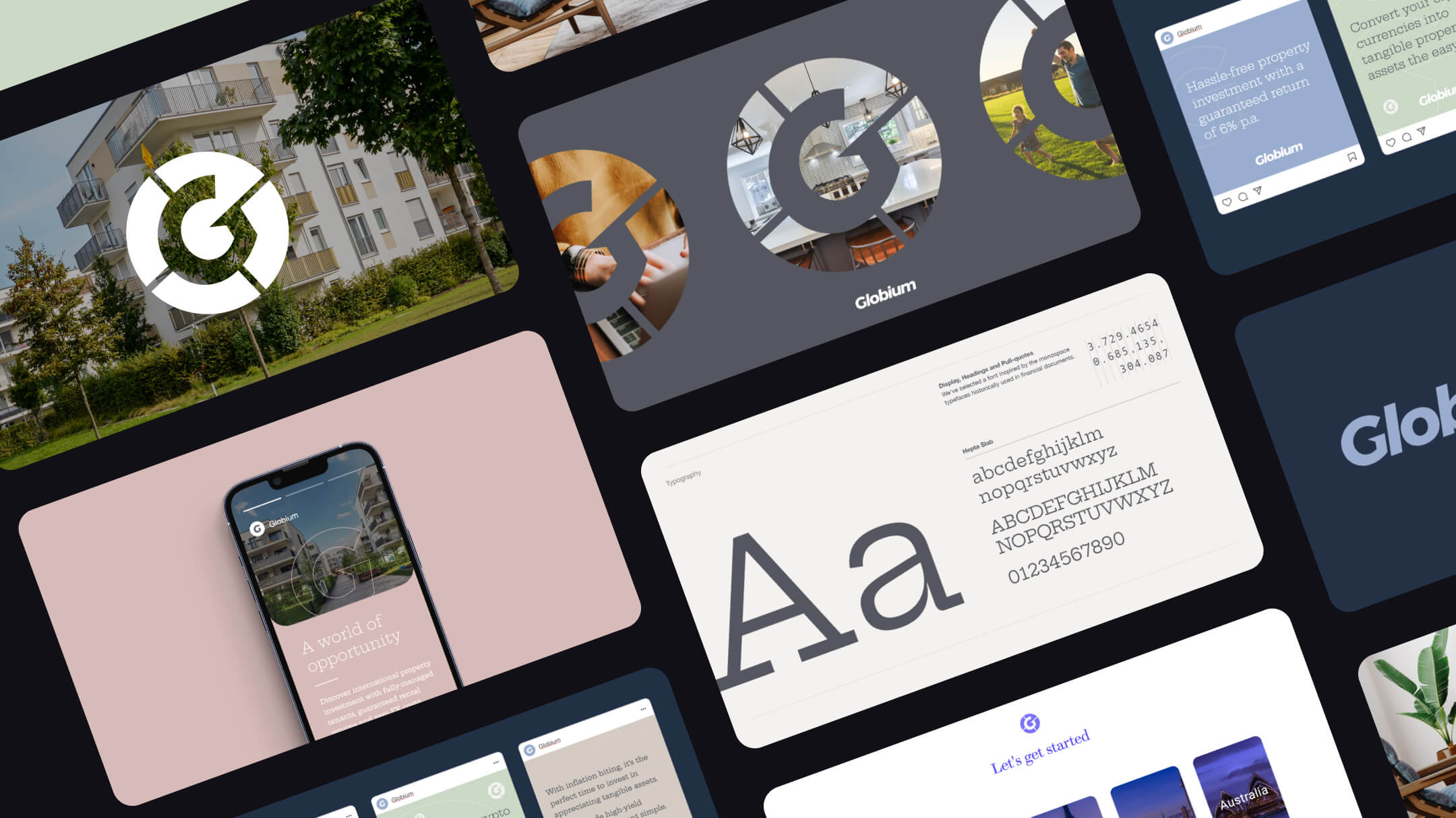 brand guidelines for property developer Globium