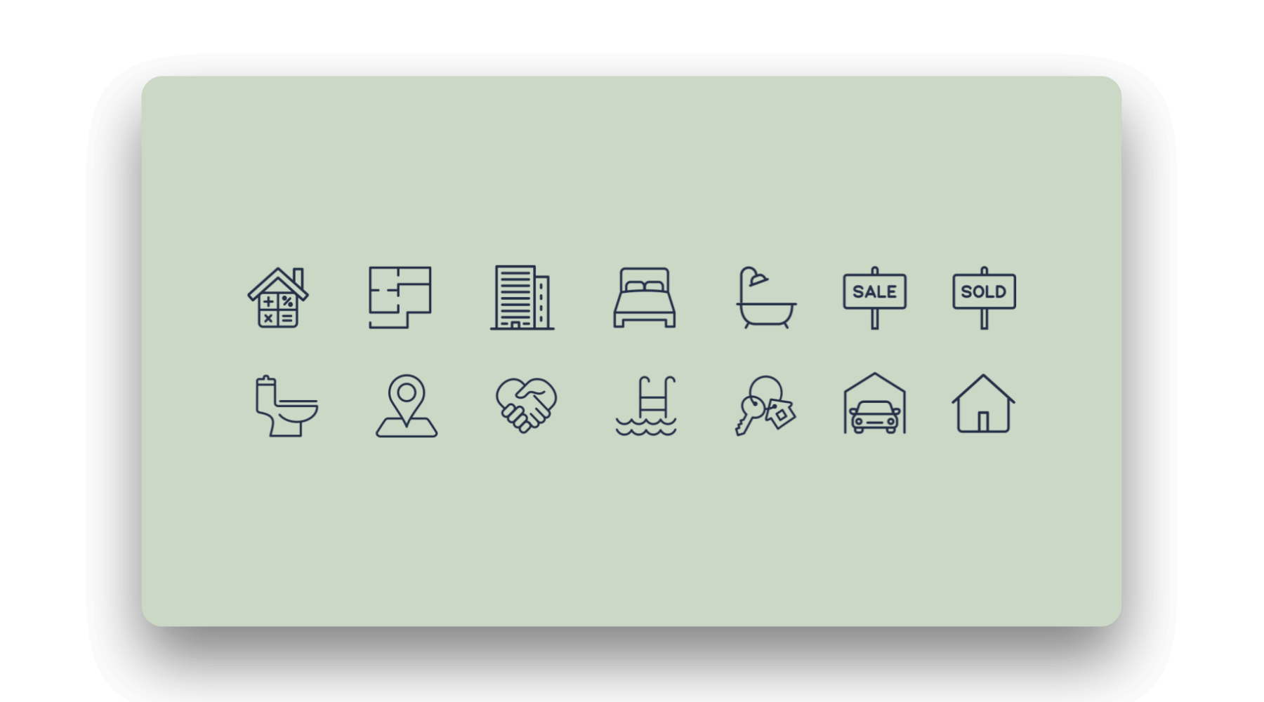 iconography for property developer branding client Globium