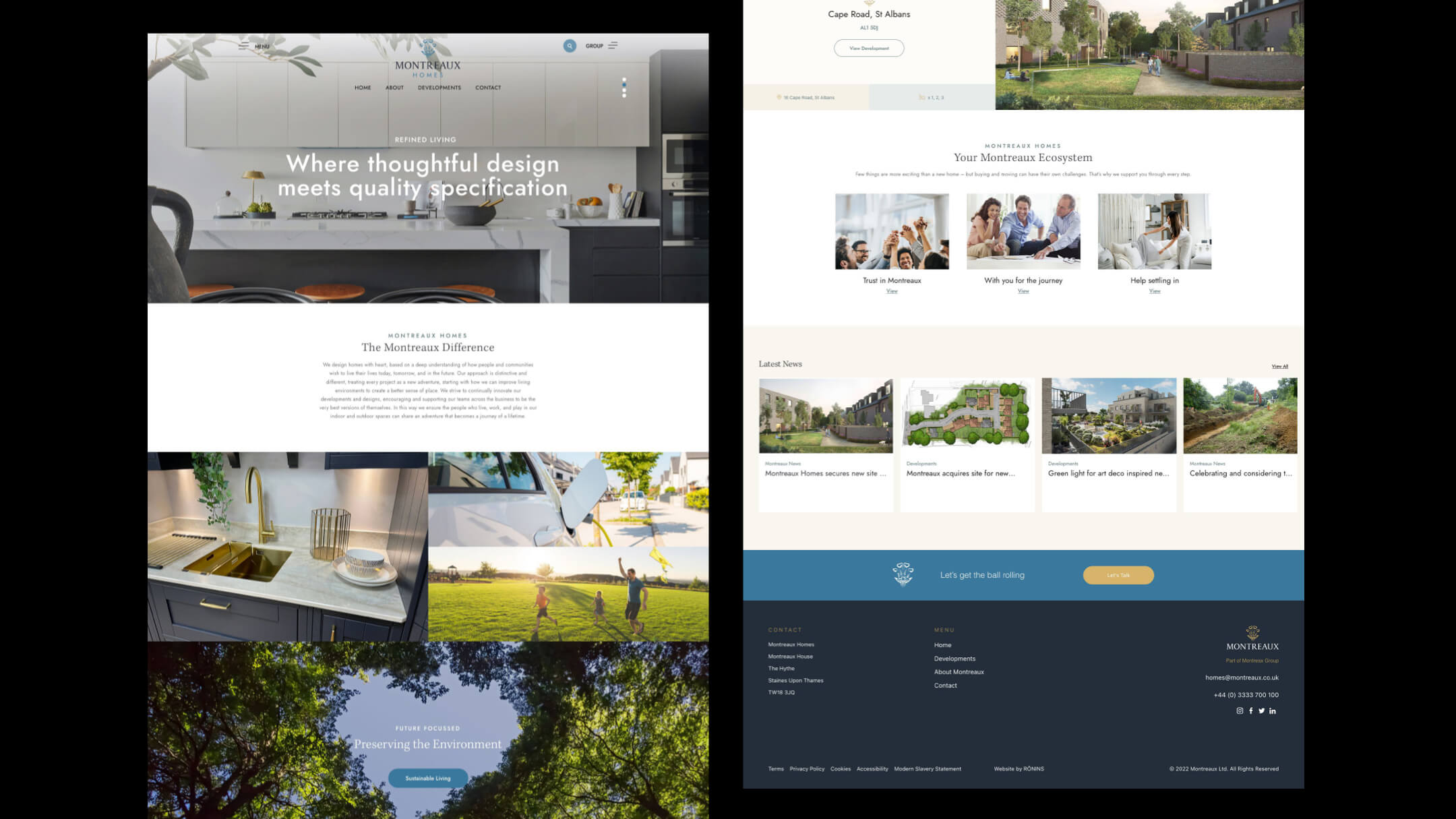 web design for property development company