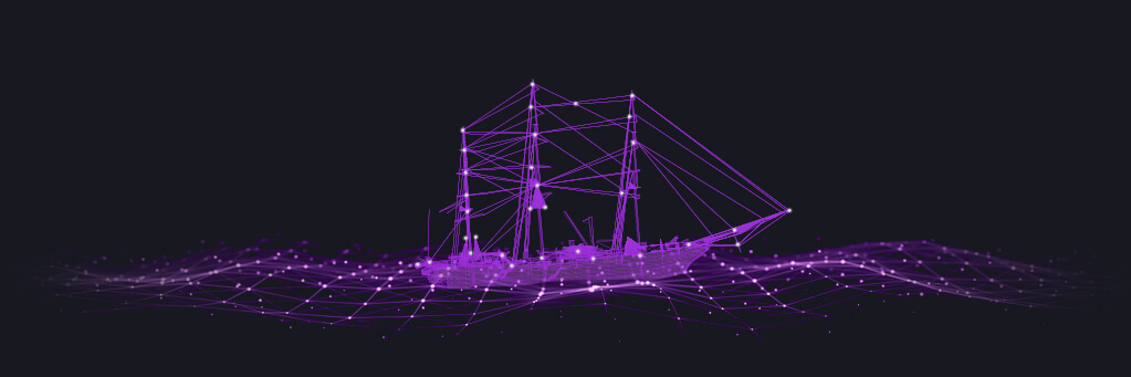 a digital ship on an ocean - a metaphor for digital project managers