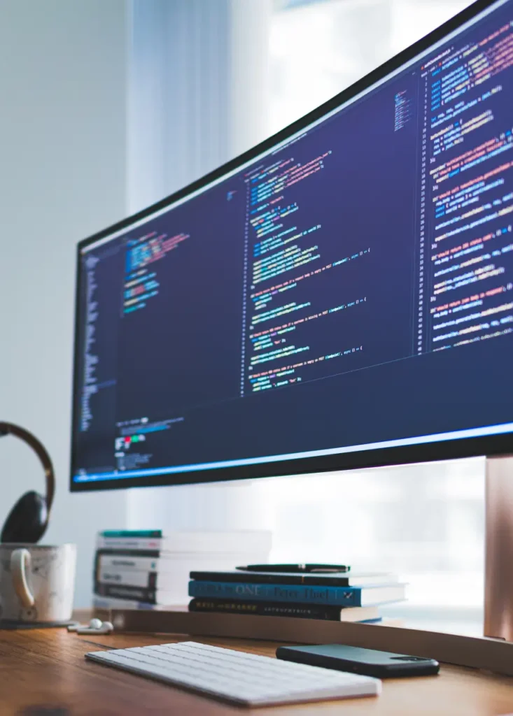 web development on desktop screen