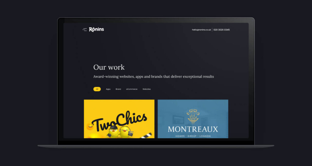 ronins web design portfolio