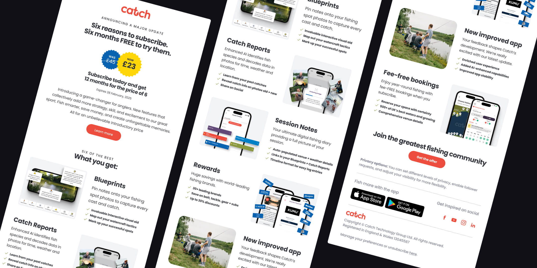 go catch app features email marketing campaign