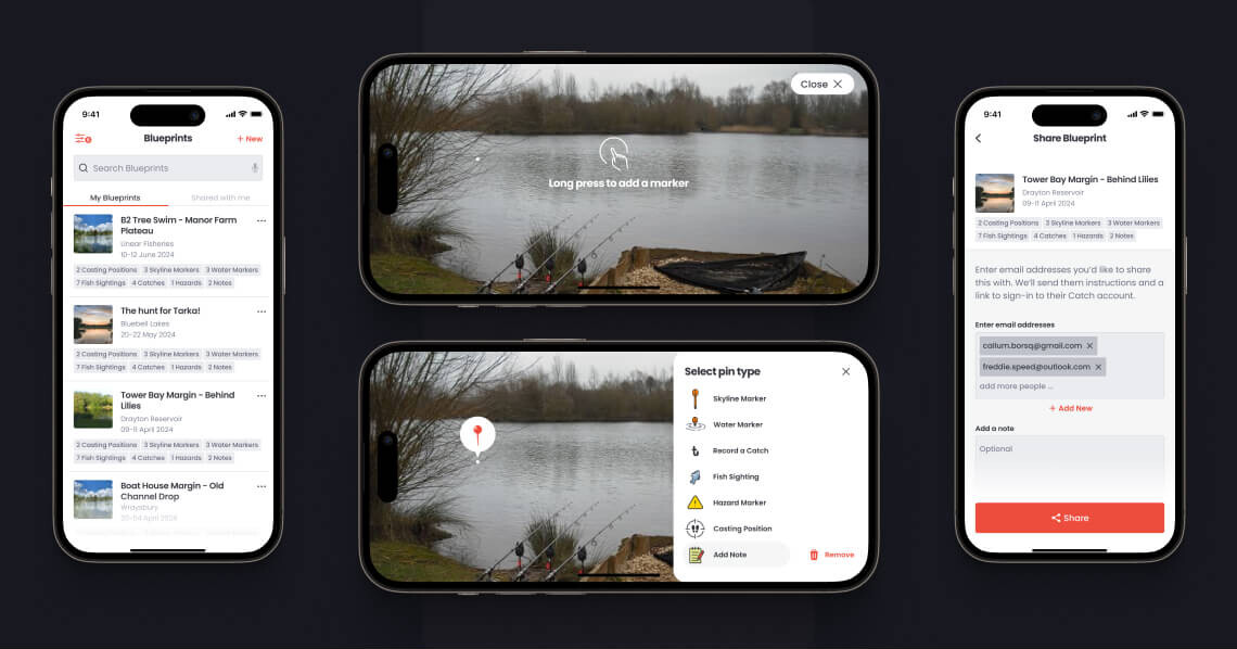 catch mobile app ux ui work by ronins