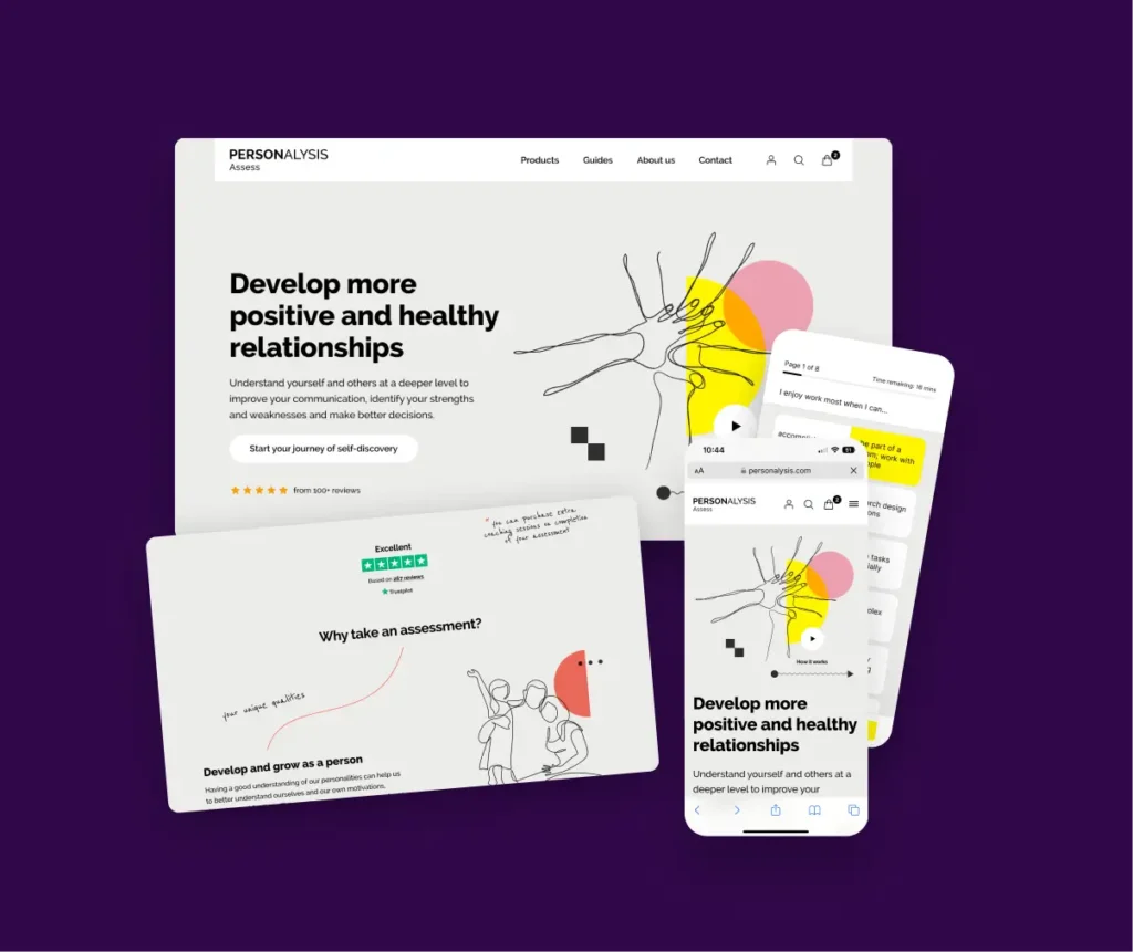 Personalysis user experience interface built by our UX design agency Surrey