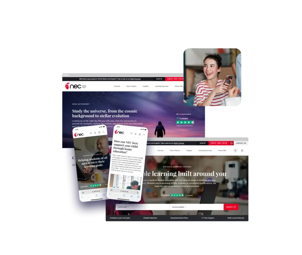 nec brand identity and website redesign