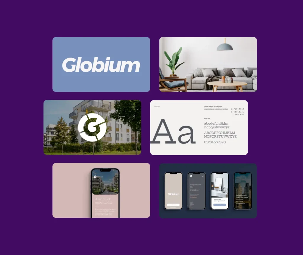 globium logo design for financial industry