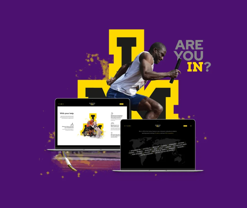 microsite web design for invictus games foundation